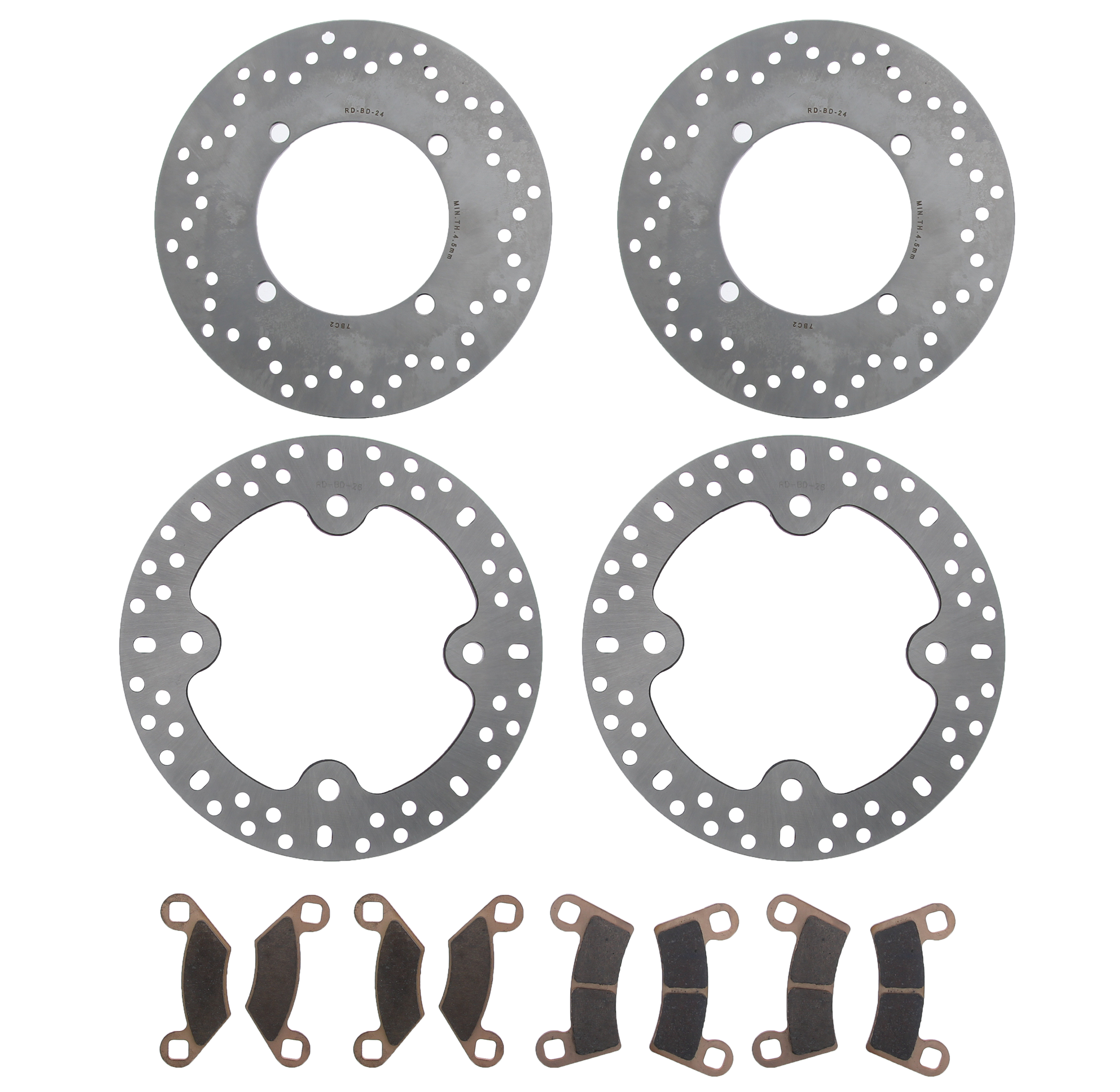2008 2014 Polaris RZR 800 Razor EFI Front & Rear Brake Rotors and