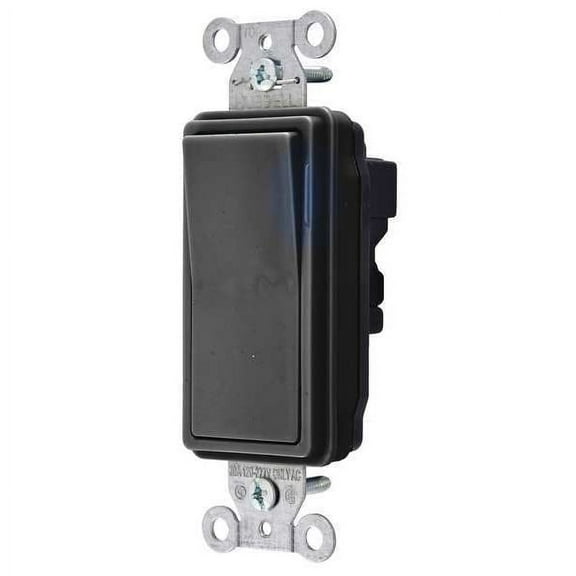 Illuminated Wall Switch,3-Way,20A,Black