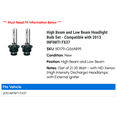 thumbnail image 2 of High Beam and Low Beam Headlight Bulb Set - Compatible with 2013 INFINITI FX37, 2 of 2