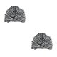 thumbnail image 4 of Kearding Gorros de ducha para el cabello Estampado de flores Impermeable Reutilizable Cubierta de lazo elástico Turbante de baño Sombrero Raya 2Conjunto, 4 of 6