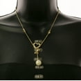 thumbnail image 3 of Mi Amore Hearts Adjustable Necklace-Earring-Set Gold-Tone & White, 3 of 3