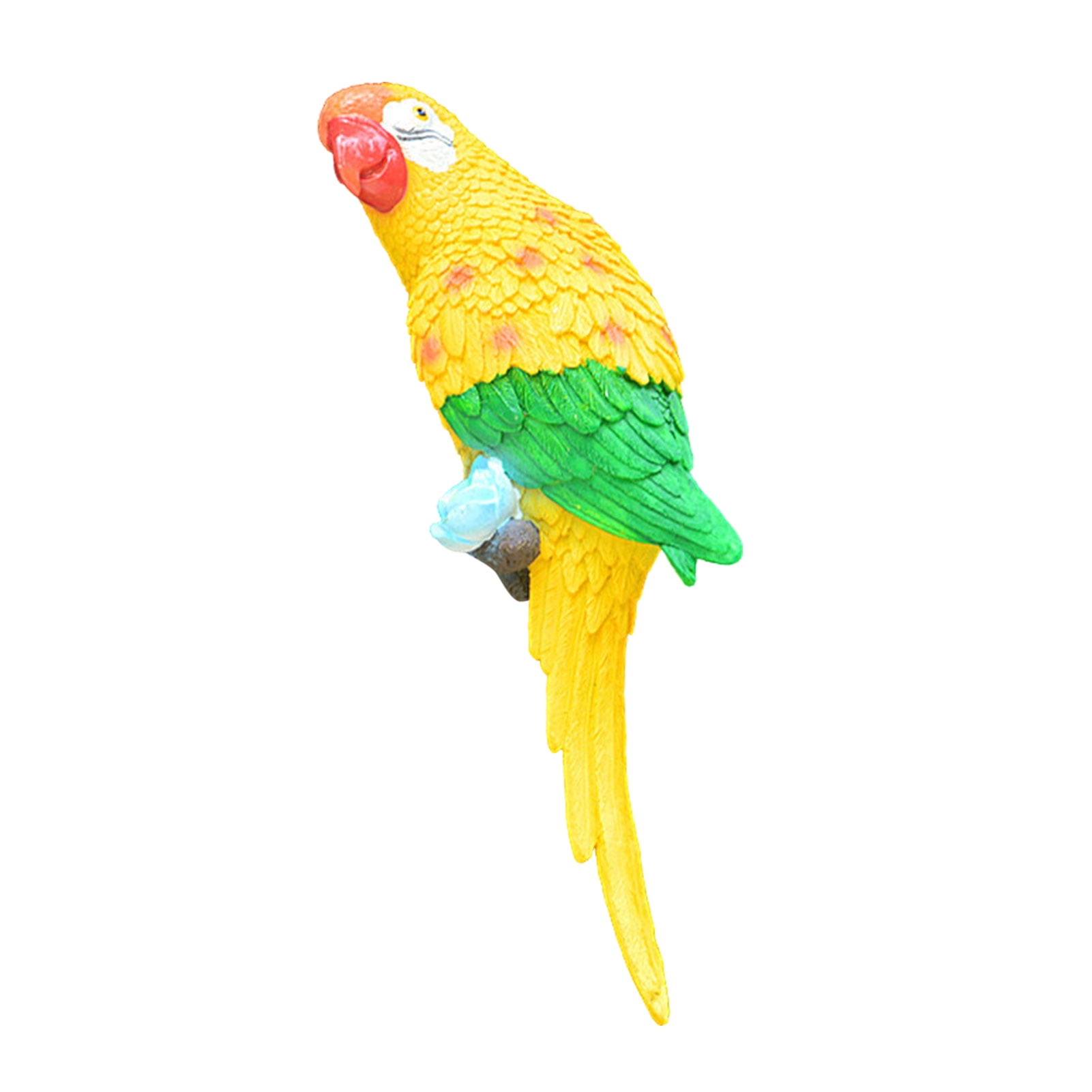Lacyie Parrot Statue Wall Mounted Resin Bird Model for Decor