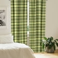 thumbnail image 3 of Ambesonne Olive Green Window Curtains, Scottish Quilt, Each 28" W x 95" L, Dark Green Yellow Brown, 3 of 5