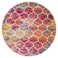 thumbnail image 3 of Unique Loom Trellis Frieze Collection Area Rug - Rounded (8' Round Multi/Black), 3 of 7