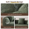 thumbnail image 6 of Daluvenix 110" Modular Sectional Sofa, Modern Curved Sofa Couch for Living Room, 4 Seater Cloud Couch with 4 Pillows, No Assembly Required, Green, 6 of 9