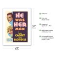 thumbnail image 2 of He was Her Man - Starring James Cagney and Joan Blondell - Vintage Film Movie Poster c.1934 - Fine Art Matte Paper Print (Unframed) 24x32in, 2 of 4