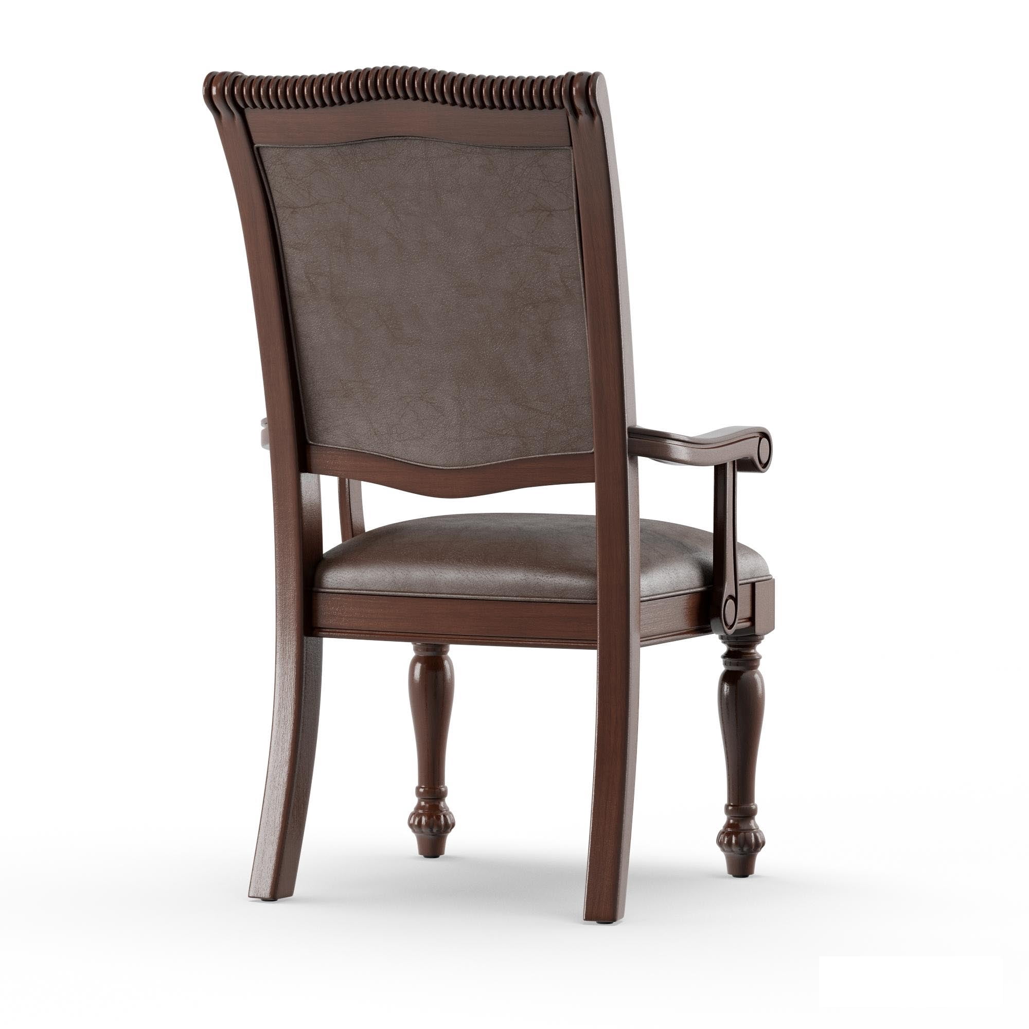 Furniture of America Paxton Padded Dining Arm Chairs - Set of 2, Brown
