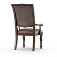 thumbnail image 5 of Furniture of America Paxton Padded Dining Arm Chairs - Set of 2, Brown, 5 of 11