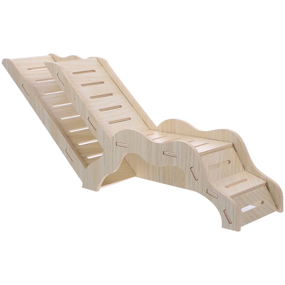 Baluue Small Pets Hamster Hideout with Ladder, Wooden Indoor Small Animal House, Cozy Hideaway for Hamsters and Rodents, 1 Set