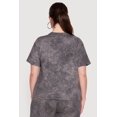 thumbnail image 4 of Women's Plus Size Acid Wash Los Angeles Graphic Crew Neck T-Shirt, 4 of 4