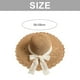 thumbnail image 2 of Sombrero de paja con circunferencia de la cabeza de 56-58 cm, sombrero de playa para la playa, sombrero de verano para mujer, sombrero para el sol con protección solar y protección, 2 of 5