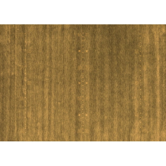 Ahgly Company Indoor Rectangle Abstract Orange Contemporary Area Rugs, 3' x 5'
