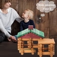 thumbnail image 2 of Juego de troncos de madera Wondertoys para cabañas de construcción, 90 piezas, 2 of 7