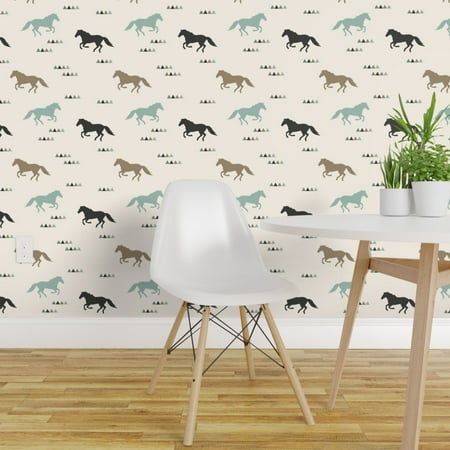 Removable Water Activated Wallpaper Horse Little Arrow Designs