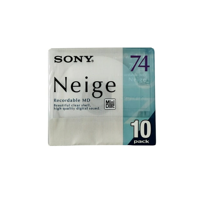 MiniDisc Sony Neige Series, grabable, 74 minutos, MD, paquete de 10