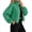 Green, variant on Antinious Women Casual Zip Jacket Collar Drawstring Pocket Solid Long Sleeve Comfy