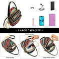thumbnail image 5 of FORMRS Crossbody Bag for Women Quilted Travel Shoulder Cell Phone Purse with Chain Strap Handbag, Blue Abstract Lines, 5 of 7