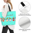 thumbnail image 4 of Bingfone Canvas Tote Bag for Women with Inner Pocket Aesthetic Cute Shopping Tote Bags Reusable Grocery Bags-Lgbt Gnome, 4 of 9