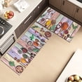 thumbnail image 2 of Findosom Kichen Rug Set of 2,Non Slip Machine Washable Kitchen Runner Rug for Floor,Spices Farmhouse Kitchen Rugs Absorbent for Sink,Hallway,Office,Kitchen Decor,Colorful 19"x32"+19"x48", 2 of 7