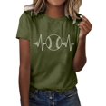 thumbnail image 1 of adviicd Hauts à Manches Courtes pour Femmes T-Shirt Graphique d'Été Mignon Manches Courtes Décontracté Ample Hauts pour Femmes AG,m, 1 of 5