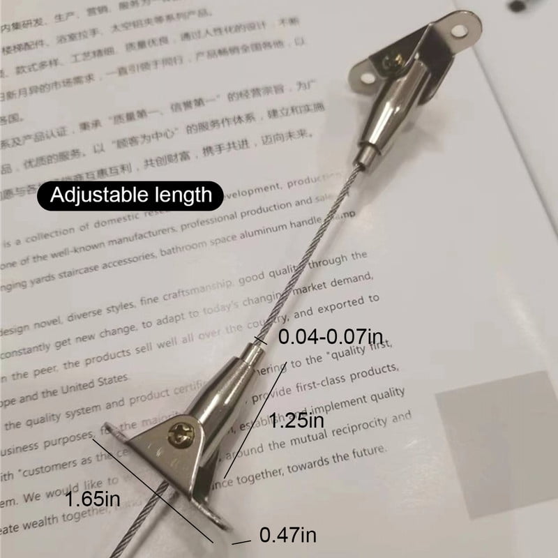 ZHONGLEFA 4 Set Furniture Safety Strap Stainless Steel Cabinet Anti Tip Kit for Furniture