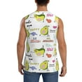 thumbnail image 4 of Bixox Men's Happy Avocado Printed Shirt Sleeveless Fitness Tank Top-Small, 4 of 7