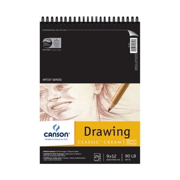 Canson 400059707 Artist Series Cream Drawing Pad 5.5 X 8.5" 60 Sheet 90 LB For S