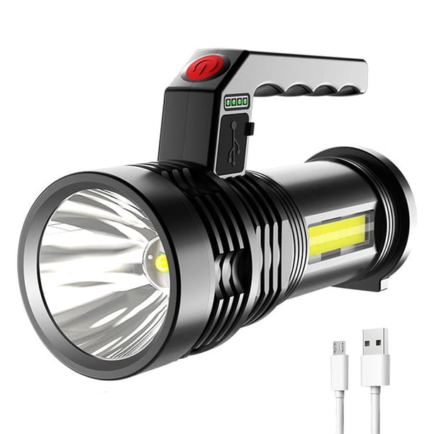 LED COB Linterna brillante 4 Modo 300lm Antorcha a prueba de agua Lámpara de reflector (Rojo)