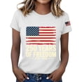 thumbnail image 2 of Only Moment Womens Tops 2026 Spring Summer Clothing Crew Neck Short Sleeve 250 Years American 250th Anniversary USA Patriotic 4th July T-Shirt White,M, 2 of 6