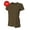 BROWN, variant on Women Short Sleeve Gyming T Shirt Lightweight Cooling Performance Crew Neck