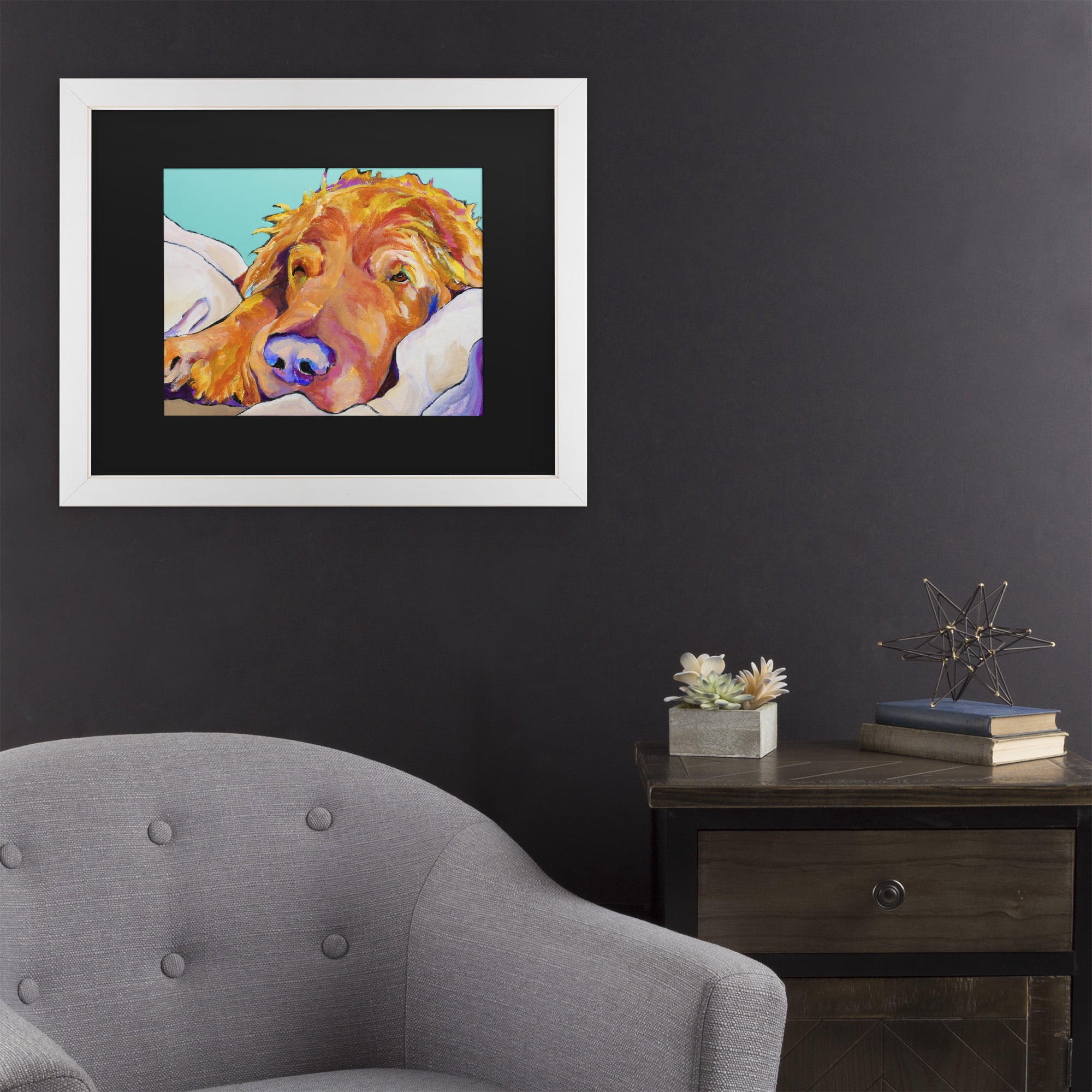 Trademark Fine Art 'Snoozer King' Canvas Art by Pat Saunders-White