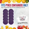 thumbnail image 2 of Tapas de repuesto para almacenamiento de alimentos de vidrio Pyrex de 6 y 7 tazas, 2 of 6