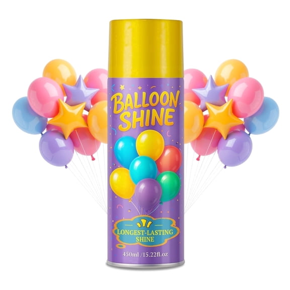 Balloon Shine Spray for Party Balloons, Long Lasting High Shine, 1 Count, 15 oz