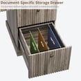thumbnail image 4 of 54" Fluted Home Office Desk with Storage, Modern Executive Desk with Charging Station, Wooden Computer Desk with Drawers for Storage File, Writing Desk for Study, Living Room, Bedroom, 4 of 7