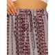 thumbnail image 5 of Falda midi impresa de verano bohemia para mujer, con cintura alta elástica, estilo A, color rojo oscuro, talla S, 5 of 6