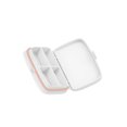thumbnail image 1 of Kearding Caja de almacenamiento de medicamentos portátil para diario, práctico y esencial para viajes de salud, pastillero portátil Almacenamiento y organización del hogar blanco cuatro rejilla, 1 of 6