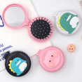 thumbnail image 4 of Mini Brosses à Cheveux Rondes avec Miroir de Maquillage pour Femmes et Filles, 4 of 6