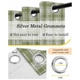 thumbnail image 5 of Sage Green Plaid Blackout Curtains for Bedroom - 84 Inch Long Light Blocking 2 Panels Set, Modern Art Checkered Farmhouse Thermal Insulated Living Room Drapes Grommet Window Curtains 52"x84", 5 of 8