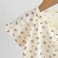thumbnail image 6 of LYMAYTER ‌Baby Girls Newborn Short Sleeves Kimono Cotton Side-Snap Bodysuit Layette Set‌ 3M-24M, 6 of 8
