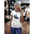 thumbnail image 2 of Beautiful Flying Blue Butterfly T-Shirt Women -Image by Shutterstock, Female x-Large, 2 of 4