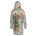 thumbnail image 2 of Hello Winter Vintage Italian Greyhound Enjoys Snowy Day with Snowman All Over Print 3D Hooded Duffle Toggle Coat Greyhound Dog Lover - 12019, 2 of 6