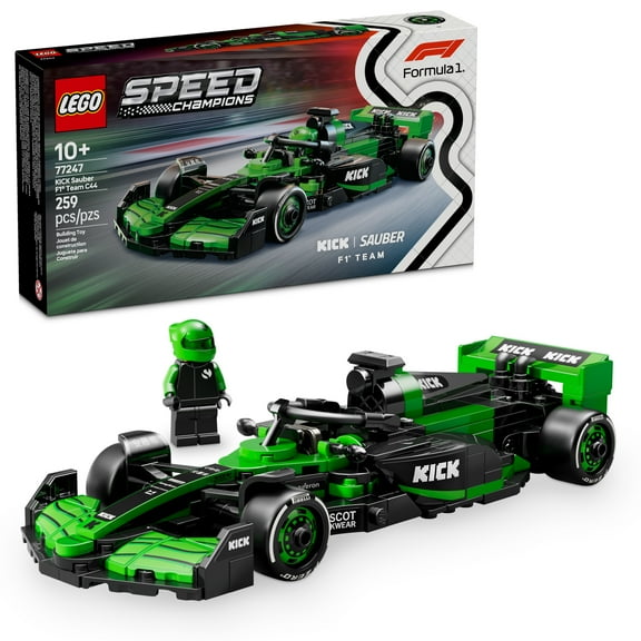 LEGO Speed Champions KICK Sauber F1 Team C44 Race Car Toy - Building Set For Kids, Boys & Girls, Ages 10+ - Toy Car for F1 Fans - Gift Idea for Birthday - 77247