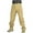 Khaki, variant on Lovskoo Men's 2024 Fleece Lined Cargo Pants Solid Color Multi Pocket Plush Warm Work Pants Black