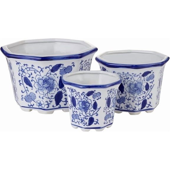 Ceramic Flower Pots, White Ceramic Planter Plant Pots Indoor Decorativ