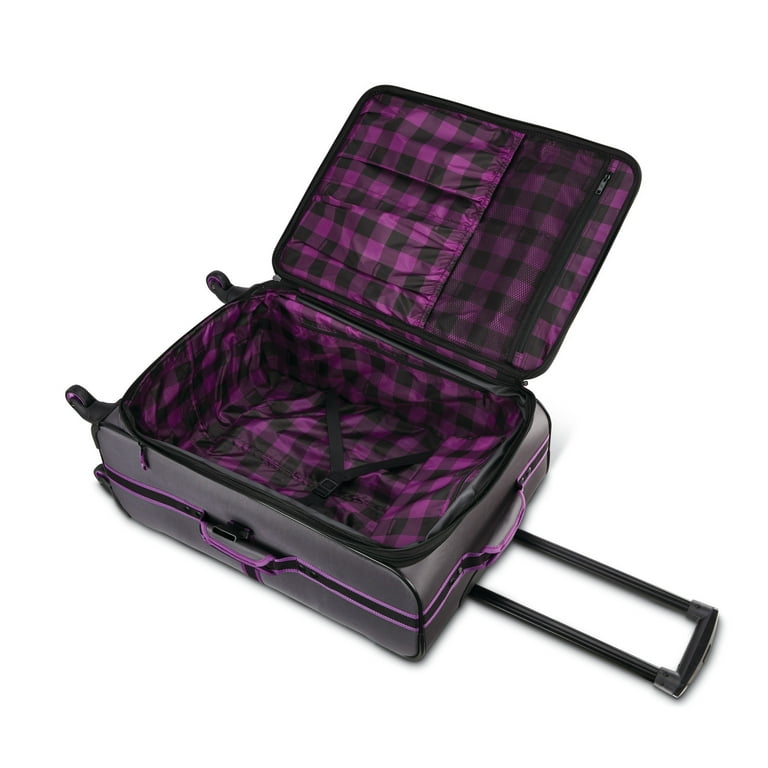 American Tourister Exo Eclipse 24 inch Softside Spinner Checked