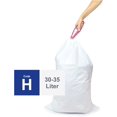 thumbnail image 3 of Compatible with Code H - 200 Count Durable Custom Fit Plastic Trash Bags w/Drawstring - 30-35 Liter/ 8-9 Gallon Trash Cans - Made in USA, 3 of 7