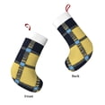 thumbnail image 4 of Flannel Christmas Stocking 17.7×11×7in Soft And Light Touch Good Socks Splicing Design Can Be Used For Hanging Argyle Plaid Cornflowerblue_4, 4 of 8