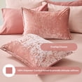 thumbnail image 5 of Regency Heights Crushed Velvet Comforter Set, 6 Piece Bed in a Bag with Comforter, Sheets, Pillowcases & Sham, Plush Soft All Season Bedding Set, Twin/Twin XL, Blush, 5 of 9