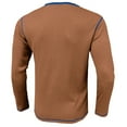 thumbnail image 4 of IROINNID Henley Shirts for Men Comfy Top Shirt Slim Long Sleeve Bottoming Shirt T-shirt Top Blouse,Khaki, 4 of 5