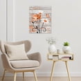 thumbnail image 4 of Farmhouse Floral Wall Art for Living Room, Purple and White Daisy Flower and Butterfly on Rustic Wood Board Canvas Wall Art Framed Artwork Ready to Hang for Bathroom Bedroom Decor, 16L X 12W, 4 of 7